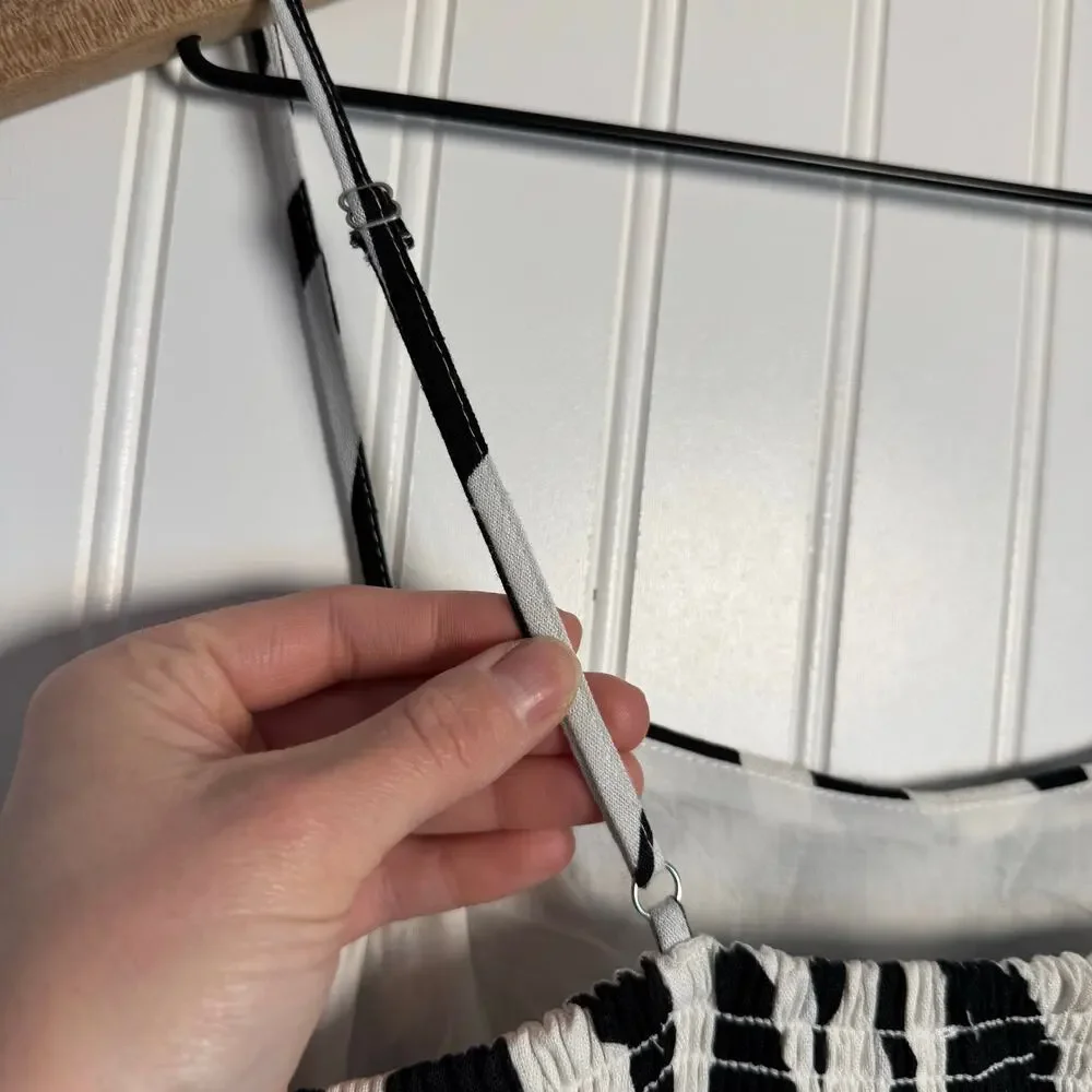 Rachel Zoe Geometric MIDI Dress Black & White Women’s Size Medium - Picture 9 of 12